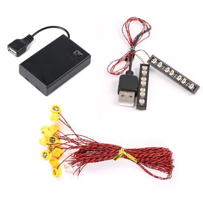 14PCS Building LED Lights 1X1 Circular Dot Compatible with LEGO（Yellow） - color: Yellow Light