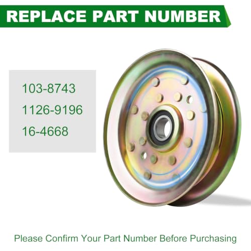 Flat Idler Pulley 103-8743 1126-9196 16-4668 for Exmark Lazer E AS S X Z Series Turf Tracer Quest ZeroTurn - color: 126-9196 103-8743 116-4668