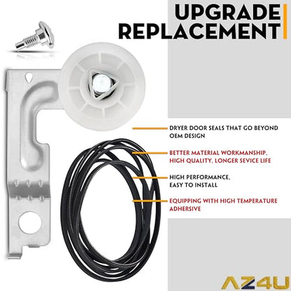 AZ4U Dryer Idler Pulley and Belt Kit for Samsung DV210AEW DV45H7000EW - size: Idler Pulley + Belt