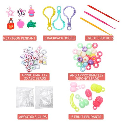 XKDOUS 24 Colors Rubber Band Bracelet Kit, Rubberband Bracelet Making Kit - color: 24 Colors 1400+