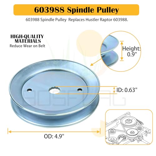 3PK 604214 Spindle Assembly with 603988 Spindle Pulley 791988 Belt - size: 3x604214E