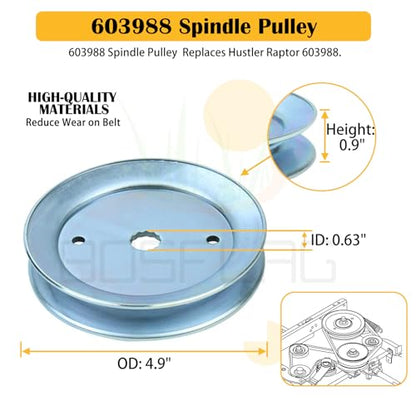 3PK 604214 Spindle Assembly with 603988 Spindle Pulley 791988 Belt - size: 3x604214E