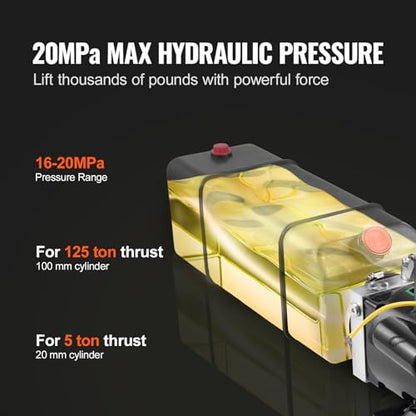 Mophorn Hydraulic Pump 2950 PSI 60HZ Hydraulic Power Unit 3 HP 220V Hydraulic Power Pack for 2 & 4 Post Lifts Car Lift Hydraulic Power Unit with 3.5 Gallon Reservoir - size: 14 Quart, style: Single Acting