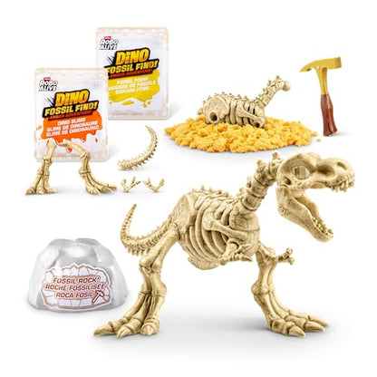 Robo Alive Fossil Find Amber Adventure (T-REX) by ZURU, Surprise Unboxing and Dinosaur Toy for Boys - color: T-rex