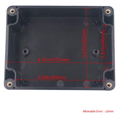Junction Box IP65 Waterproof ABS Plastic Electrical Project Case Power Junction Boxes, Project Box with 4 PCS M16 Cable Glands 4.53x3.54x2.17 inch (115 x 90 x 55 mm) - color: Black, size: 4.53"x3.54"x2.17"