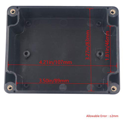 Junction Box IP65 Waterproof ABS Plastic Electrical Project Case Power Junction Boxes, Project Box with 4 PCS M16 Cable Glands 4.53x3.54x2.17 inch (115 x 90 x 55 mm) - color: Black, size: 4.53"x3.54"x2.17"