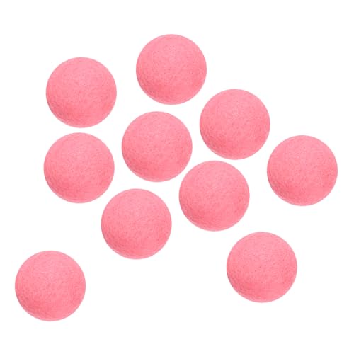PATIKIL Wool Felt Balls Beads Wool Felting Pom 3.1cm 31mm Pink for Home Crafts Handcrafts Project DIY Pack of 10 - color: Pink