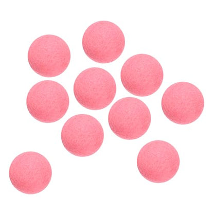 PATIKIL Wool Felt Balls Beads Wool Felting Pom 3.1cm 31mm Pink for Home Crafts Handcrafts Project DIY Pack of 10 - color: Pink