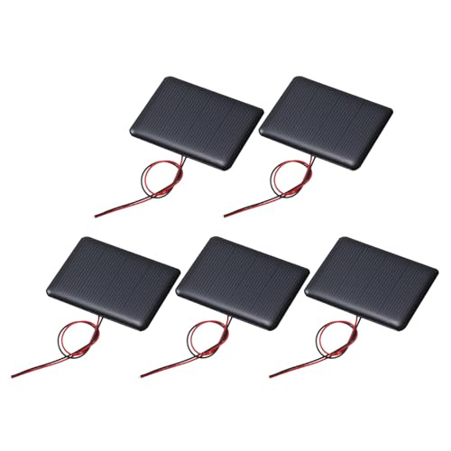 MECCANIXITY 5Pcs 2V 0.24W 120mA Mini Solar Panels with 2 Cable - style: 2V 0.24W 120mA