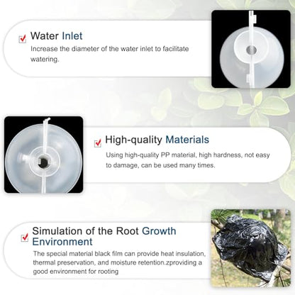 SupKing 8 Pcs Plant Rooting Grow Propagation Ball Air Layering Pods Clear Assisted Cutting Rooting Reusable Plant Rooting Device High Pressure Ball Grafting Device Root Box for Plants - size: Medium