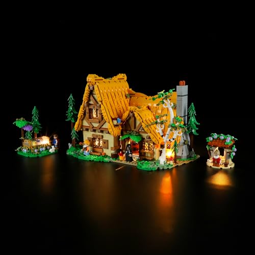 LIGHTAILING Light for Lego-43242 Snow White and The Seven Dwarfs' Cottage - Led Lighting Kit Compatible with Lego Building Blocks Model - NOT Included The Model Set - style: (Only Light) 43242 Snow White and the Seven Dwarfs' Cottage