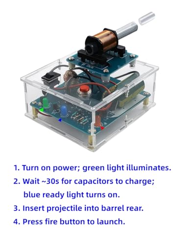 DIY Electromagnetic Coil Shooting Soldering Practice Kit,STEM Projects