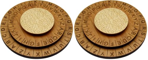 Labyrinth Cipher Wheel - Premium Escape Room Decoder Ring and Escape Room Prop (Pack of 2) - size: Labyrinth Cipher (Pack of 2)