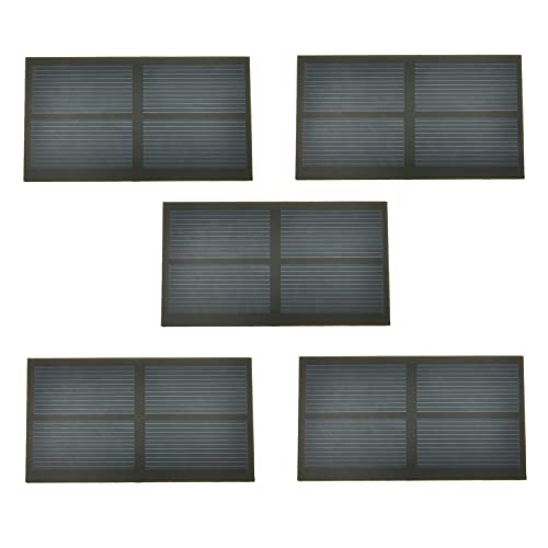 Fielect 1V 0.5W Polycrystalline Mini Solar Panel Module DIY for Light Toys Charger 80x45mm，5Pcs - size: 1V 0.5W