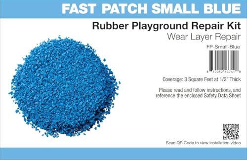 Fast Patch Poured-in-Place Surfacing Repair Kit Fix Rubber Playground (Blue, Small) - color: Blue, size: Small