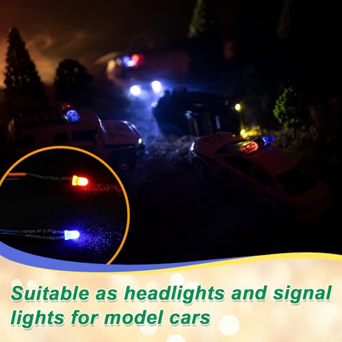 126 Pcs 12v LED Lights Kit, 60 Pre Wired LED Light Emitting Diodes 60 Plastic Lampholder 6 Battery Holder for Model Assortment Crafts Dollhouse (10 mm) - size: 10 mm
