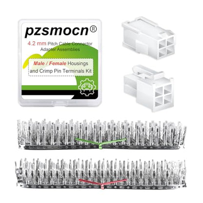 300 Pieces / 30 Sets Automotive Wire Connector 4.2mm 4-Pin Kit - size: 4-Pin, style: 4.2mm Connector