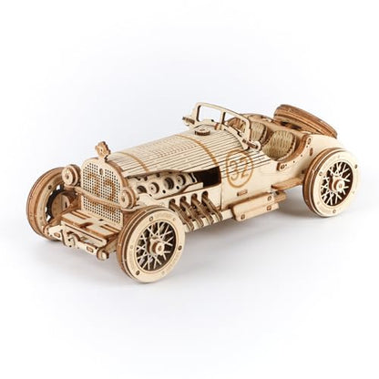 ROKR Model Car Kits Wooden 3D Puzzles Model Kits for Adults Educational Brain Teaser Assembly Model, Desk Decor/DIY Hobbies/Gifts (Grand Prix Car) - style: MC - Grand Prix Car