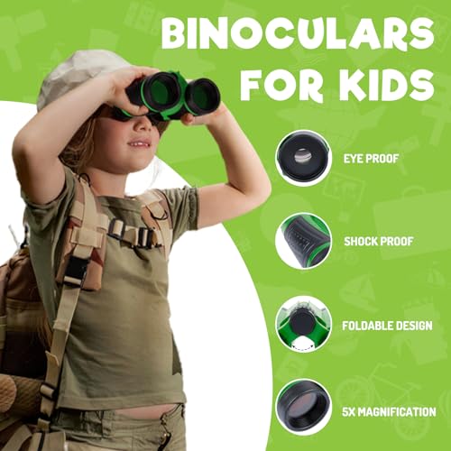 Kids Explorer Kit – Bug Catcher with Binoculars & Safari Costume Vest