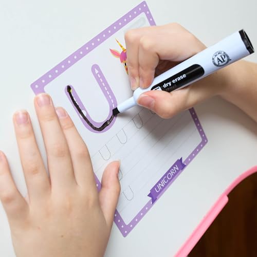 Alphabet & Number Tracing Cards for Ages 3+, Reusable Dry Erase Cards - style: Tracing Cards