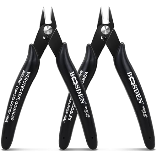 BOOSDEN 2 Pack Small Micro Wire Cutters Flush Cutter Pliers 5-Inch - color: Micro - 2 Pack