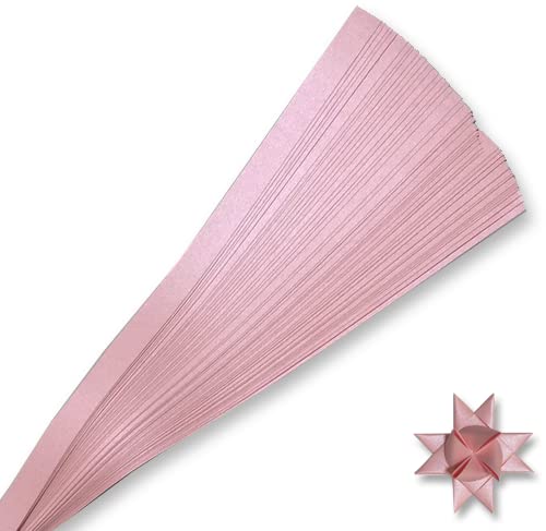 Pearlescent Pink Paper Strips for Weaving Projects (Single Color Packs). Paper Strips for Moravian Stars, German Stars and Froebel Stars. 50 Strips per Pack (Pearl Pink, 3/4 x 19 inch) - color: Pearl pink, 3/4 x 19 inch
