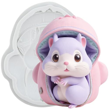 Squirrel Polymer Clay Molds Squirrel Silicone Mold - color: Style W