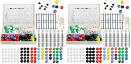 YOPAY 240 Pieces Molecular Model Kit, Organic and Inorganic Chemistry Molecular Structure Model, 86 Atoms and 153 Links and 1 Short Link Remover Tool (Pack of 2) - size: Medium (Pack of 2)