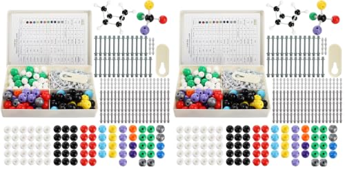 YOPAY 240 Pieces Molecular Model Kit, Organic and Inorganic Chemistry Molecular Structure Model, 86 Atoms and 153 Links and 1 Short Link Remover Tool (Pack of 2) - size: Medium (Pack of 2)