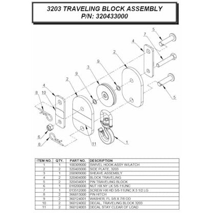 Auto Crane Traveling Block Assembly D