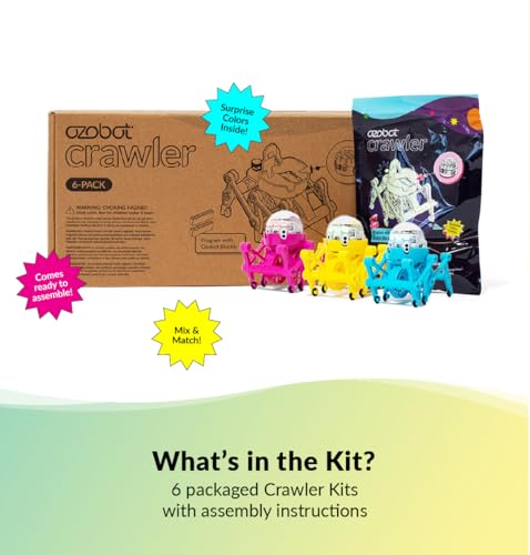 Ozobot Crawler for Evo Robot STEM Kit | Ages 8-13 | 6 Kits
