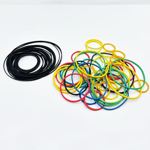 70PCS Pulley Belts Engine Drive Belt Rubber Transmission Belt for RC Car Robot DIY Model Toy Accessories (70PCS Mix Color) - style: 70PCS Mix Color