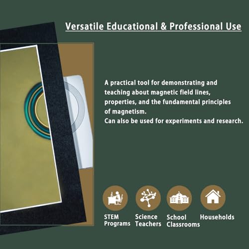 4 x 4 Inch Magnetic Field Viewing Film, Magnetic Field Viewer, Magnetic Flux Display, Magnet Pattern Detector, Scientific Project Teaching, Automatic and Reusable Recovery - size: 4" x 4"