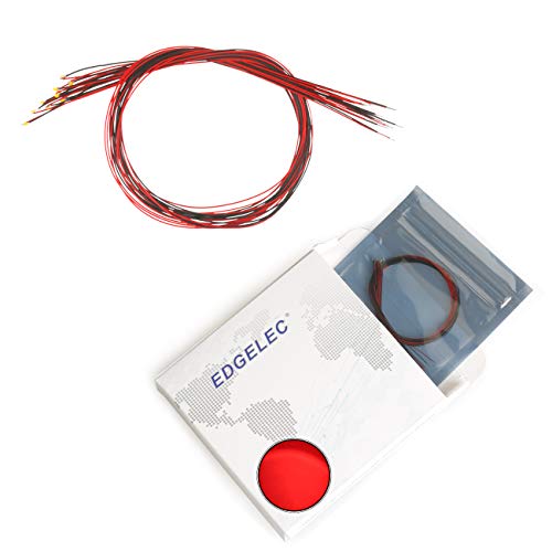 20pcs Prewired 0402 Red SMD LED Light Emitting Diode DC 2V Micro Litz Length 7.8in. (20cm) Soldered Mini LED Lights for DIY Manual Model Toy Decoration - color: Red, size: 0402 Prewired