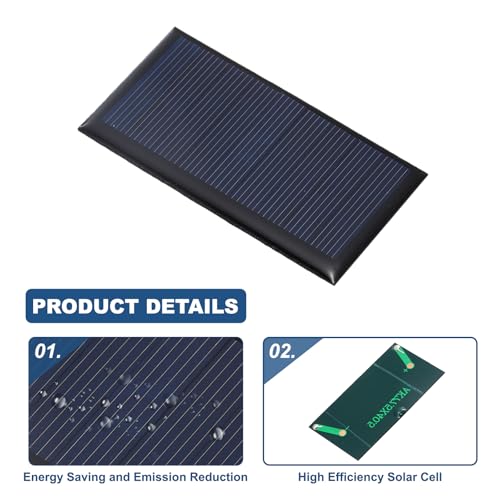MECCANIXITY 8Pcs 4.5V 0.36W 80mA Mini Solar Panels, Small Solar Photovoltaic Power Cells Charge DIY Electric Toy Materials Kits - style: 4.5V 0.36W 0.08A