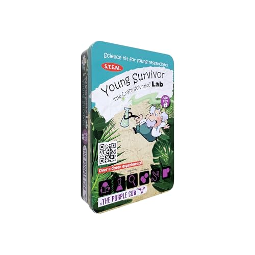 The Famous Crazy Scientist Lab - Young Survivor, Science Kits from The Lab - Survival Skill Box. Kids Science Kits. STEM Educational Games for Kids, Young Survivor Skills, 191 - style: Young Survivor Skills