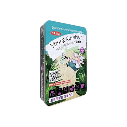 The Famous Crazy Scientist Lab - Young Survivor, Science Kits from The Lab - Survival Skill Box. Kids Science Kits. STEM Educational Games for Kids, Young Survivor Skills, 191 - style: Young Survivor Skills