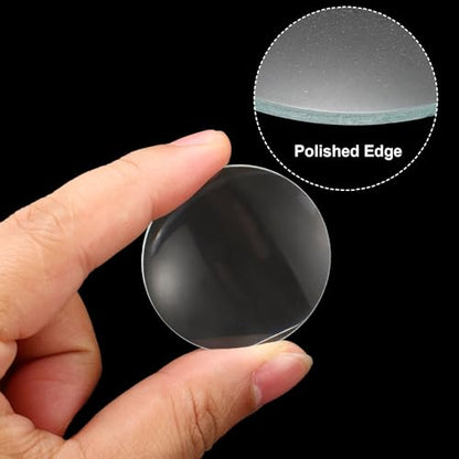 PATIKIL Concave Lens, 70mm Focal Length 42mm (1.7") Diameter Round Glass Magnifying Telescope Lens Trial Set Ground Edge for Lab Physics Class Optics Scientific Experiments, Cyan, 6Pcs - size: 1.7inch