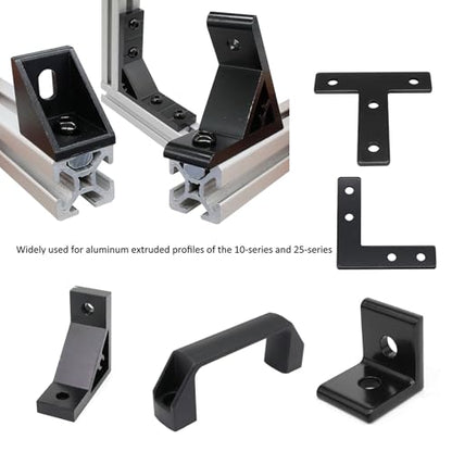 100Pcs 25 & 10 Series Aluminum Extrusion Profile M6 T-Slot Slide Nuts Hardware for 1 Inch x 1 Inch 1" 1010 1020 2525 2550 Extruded Aluminum Fastener Accessories - style: 10 Series Type Nut
