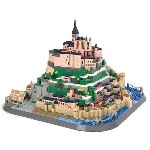 Oichy Building Blocks Set (1392PCS), Saint Michael's Mount Architecture Model Kits World Famous Toy Building Sets for Adults and Kids - color: Saint Michael's Mount