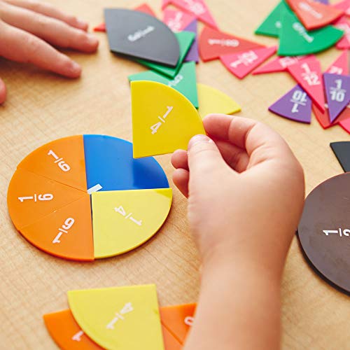 EAI Education Fraction Circles: Numbered - Set of 51 (Pack of 4) - size: Approximately 3.5 inches in diameter (Pack of 4)