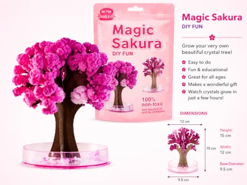 Sakura Crystal Growing Tree Kit, DIY STEM Science Experiment Gift