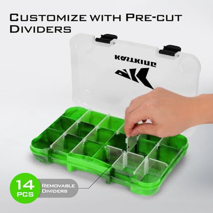 KastKing Utility Tackle Boxes, 3600 and 3700 Fishing Tackle Trays - color: Green Camouflage, size: 3600(4Pack)