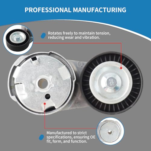 39282 Engine Belt Tensioner Serpentine Belt Drive Idler Pulley Kit - size: 90K-39282