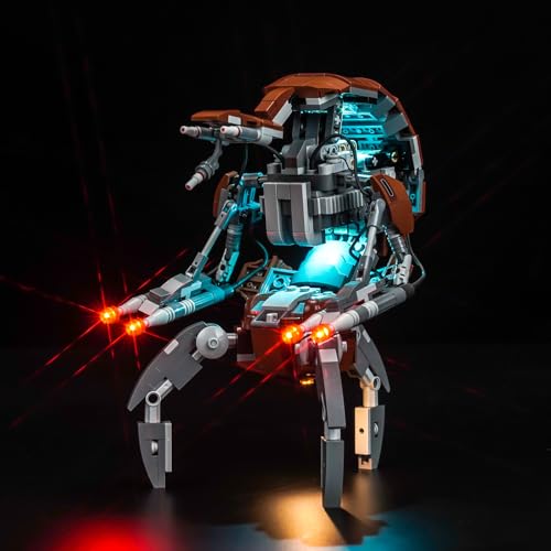 LocoLee LED Light Kit Compatible with Lego Droideka 75381(No Models Only Light) Creative Lighting Set Accessories Compatible with Lego Droideka 75381 Set