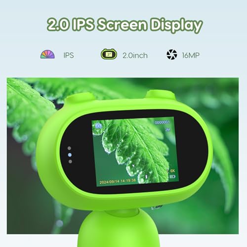 Hayve Handheld Digital Microscope for Kids 1000X CM4 Pocket Microscope - color: Green