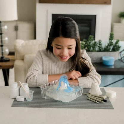 MindWare Dig It Up! Bubbling Ice Age Discovery: Glacial Volcano Fossil Discovery Dig Kit – Make the Volcano Erupt and Then Excavate 7 Artifacts – Educational Activity for Kids & Teens – Ages 8 & Up