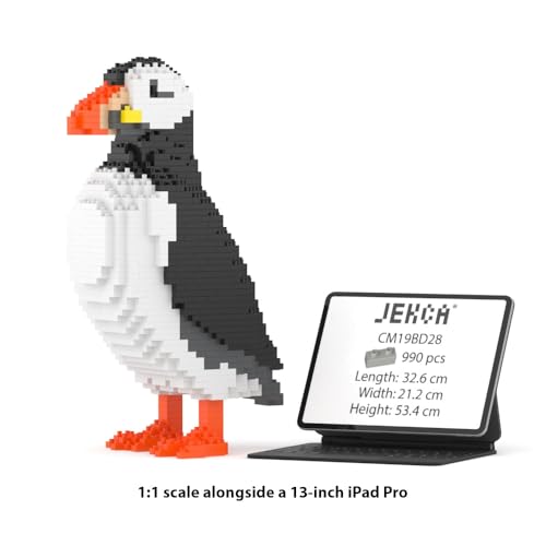 JEKCA Puffin 01S | Bird Plastic Building Blocks | Age 14+