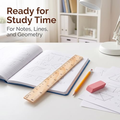 1Pc Wooden Rulers Measuring Tool School Supplies Straight Rulers Teacher Stationery 20cm Children Drawing Rulers Drafting Tools and Drafting Kits