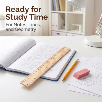 1Pc Wooden Rulers Measuring Tool School Supplies Straight Rulers Teacher Stationery 20cm Children Drawing Rulers Drafting Tools and Drafting Kits